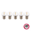 ledlamp E27 1W filament safe warm wit IP44 (5 stuks)