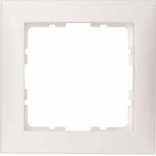 [BER_10119909] Plaque de recouvrement simple S.1 blanc polaire mat