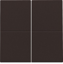 [NIK_124-31008] Afwerkingsset voor viervoudige elektronische schakelaar of drukknop dark brown