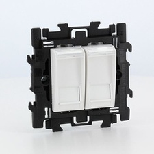 [BTIC_N4279C6S2] Double prise RJ45 6UTP Set Living Light - N4279C6S2