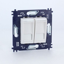 [BTIC_N4279C6V2] Double prise RJ45 6UTP Set Living Light - N4279C6V2