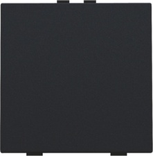 [NIK_161-51001] Bouton-poussoir simple, Acier Noir Intense