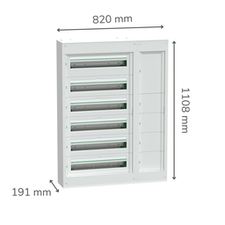 [SCH_LVSSD624] PrismaSeT S armoire 6r24m goulotte sans porte