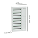 [SCH_LVSSD824] PrismaSeT S armoire avec goulotte sans porte - 8x24 modules - blanc