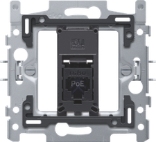 [NIK_170-66171] sokkel 1x RJ45 UTP Cat6A PoE met klauwbevestiging 170-66171