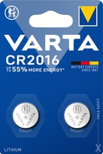 [VAR_6016101402] knoopcel CR2016 lithium 3V (2 stuks)