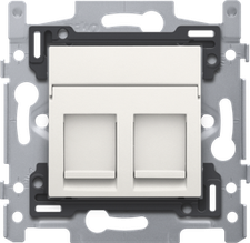[NIK_101-66267] sokkel 2x RJ45-aansluitingen STP Cat. 6 PoE afwerkingsset