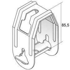 [VER_PBR] Plafondbeugel voor ophanging kabelbaan