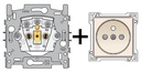 [NIK_100-66600] Stopcontact met afwerkset Original Cream 28,5mm