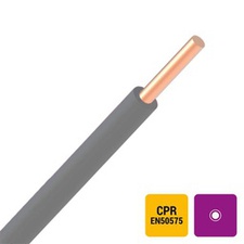 [H05VU0.75GC_R100] installatie kabel VTB 0.75mm2 grijs - CPR klasse: Eca