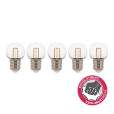 [CBO_144082] lampe LED E27 2W filament blanc chaud sécurisé IP44 (5 pièces)