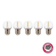 [CBO_144945] lampe LED E27 1W filament blanc chaud sécurisé IP44 (5 pièces)